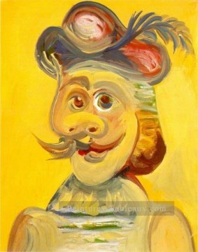 Tête de mousquetaire 1 1971 cubiste Peinture à l'huile